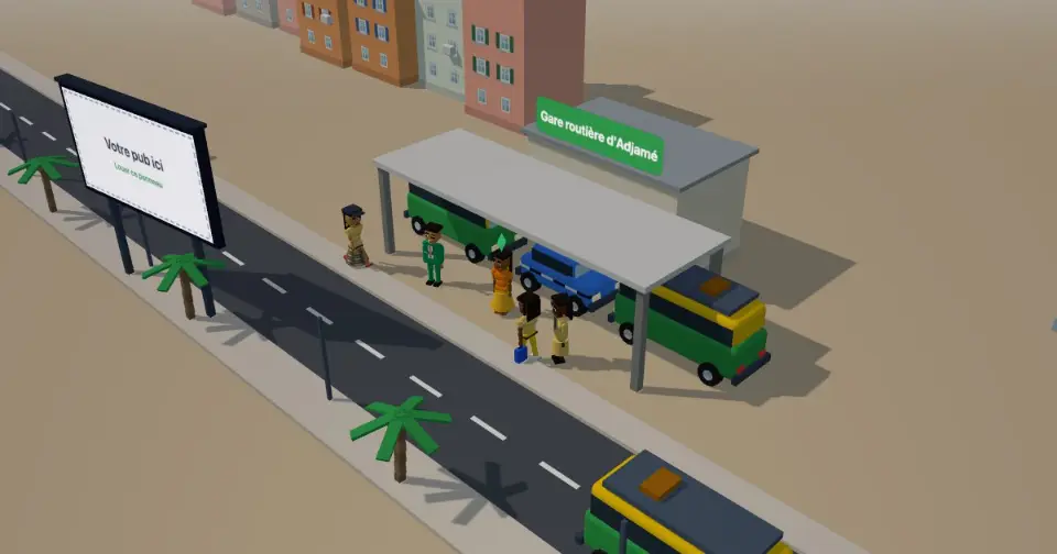 Gare routière d’Adjamé dans le jeu Terre d’Ivoire